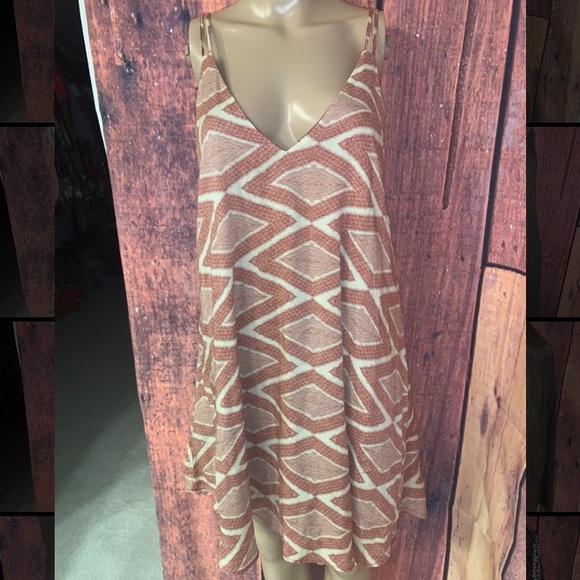 PPLA Dresses & Skirts - PPLA Burnt Orange Creamsicle Patterned Dress